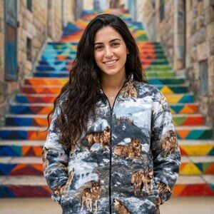 ZooFleece Wolf Pack Wolves Fleece Wildlife Outdoor Sweater Unisex Jacket S-XL